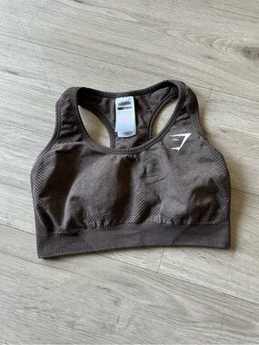 Gymshark Vital Seamless 2.0 Sports Bra Brown Sz Small